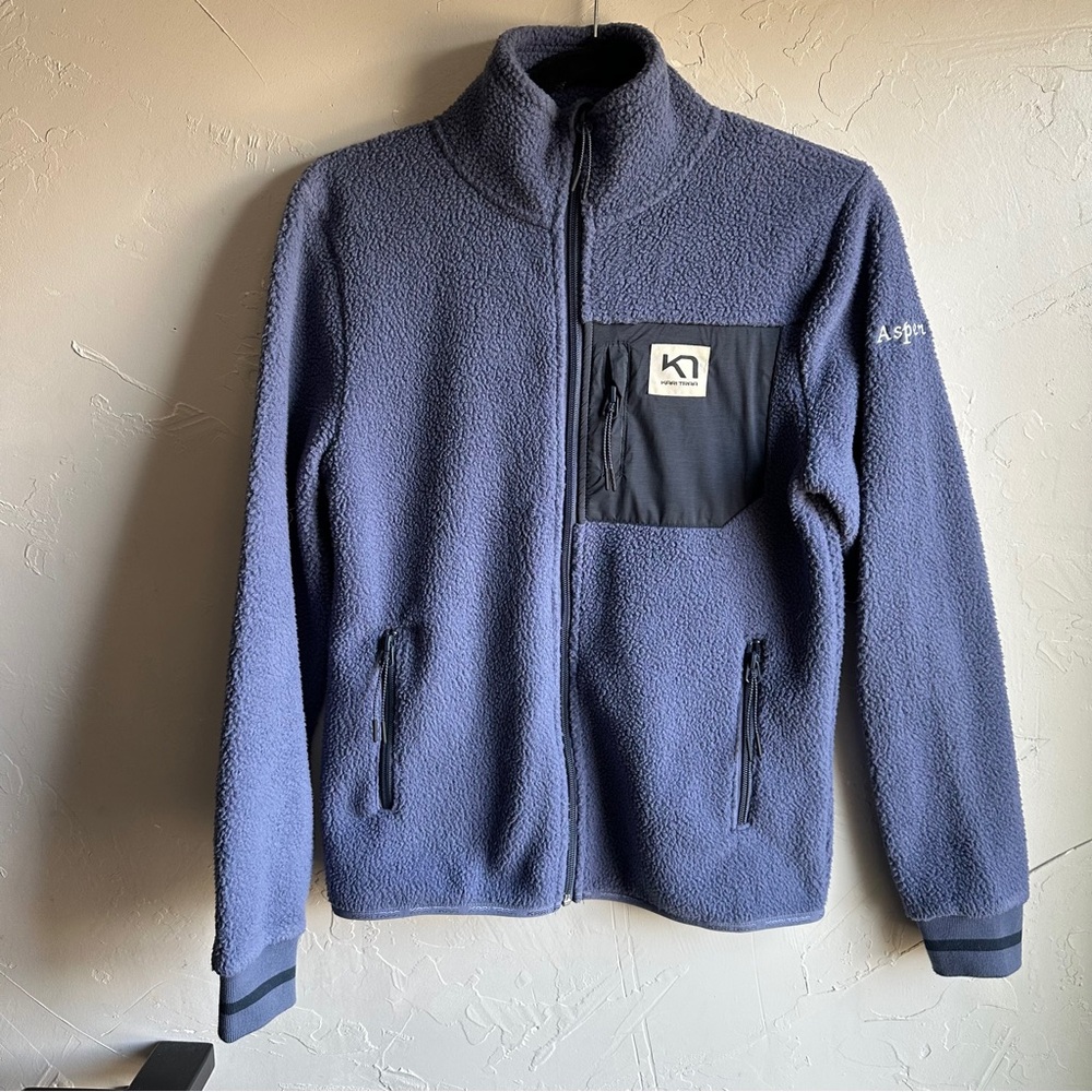 Kari Traa‎ Aspen Fleece Jacket Ski Core Nordic Cozy Mountain Girl Zip Up Sz XS